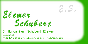 elemer schubert business card